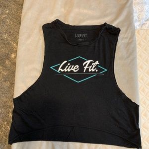 Live Fit Apparel muscle crop tank, size small